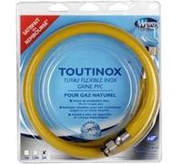 WPRO Flexible de gaz TOUTINOX : gaz naturel, longueur 2m, sans date limite d