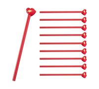 WPRO Lot de 10 crayons à papier avec gomme amusante - Grenouille, ours, cœur, football - Motif animaux de dessin animé - Enfants - Anniversaire - Cadeau - Garçon + fille - Petit cadeau