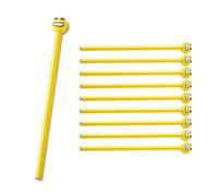 WPRO Lot de 10 embouts de crayon émoticônes - Motif rieur - Cadeau idéal et idée cadeau pour anniversaire d'enfant, rentrée scolaire, garçons et filles