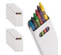WPRO Lot de 10 mini crayons de cire pour enfants - 6 couleurs chacune - Idéal comme petit cadeau d'anniversaire d'enfant, cadeau d'invité pour le cabinet, le restaurant ou l'école - Crayons de couleur