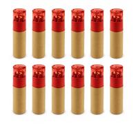 WPRO Lot de 12 mini crayons de couleur avec taille-crayon dans une boîte en carton, 6 couleurs, rouge