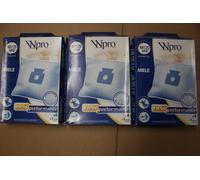 WPRO MI125-MW - Lot de 3 boîtes de 4 sacs aspirateurs + filtre moteur Miele