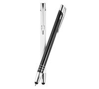 WPRO Toccara - Stylo bille et Stylet 2 en 1 Lot de 2 - Pointe de stylet Fine écran tactile 3D pour Smartphone et Tablette Plusieurs coloris