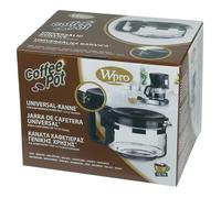 Wpro UCF100 Verseuse en verre 12 à 15 tasses, universelle, réglable en hauteur, compatible avec AEG DeLonghi Dicaff Krups Moulinex Philips Saeco Rowenta Severin Solac Bauknecht 48400000317