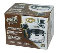 Wpro UCF100 Verseuse en verre 12 à 15 tasses, universelle, réglable en hauteur, compatible avec AEG DeLonghi Dicaff Krups Moulinex Philips Saeco Rowenta Severin Solac Bauknecht 48400000317