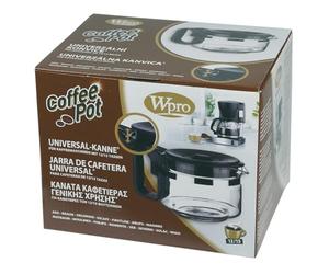 Wpro UCF100 Verseuse en verre 12 à 15 tasses, universelle, réglable en hauteur, compatible avec AEG DeLonghi Dicaff Krups Moulinex Philips Saeco Rowenta Severin Solac Bauknecht 48400000317