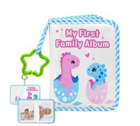 Wpsagek Album photo pour bébé,Albums photo bébé,Album en tissu doux à motifs d'animaux avec crochet étoile - Peut contenir 17 photos, un livre souvenir pour les, des albums photos de famille et de