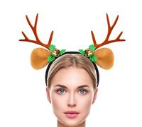 Wpsagek Bandeau en bois de Noël, bandeau en bois de renne - Couvre-chefs de cerf de Noël doux | Bandeau élégant en bois de renne, bandeau en bois de cerf pour adultes et pour Costume de noël