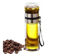 Wpsagek Bouteille d'Infuseur de Thé en Verre à Double Paroi - Tasse de Séparation d'Eau, Portable pour la Maison et les Voyages