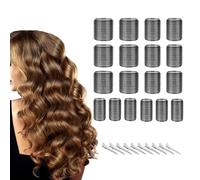 Wpsagek Ensemble de rouleaux à cheveux avec pinces, ensemble de rouleaux à cheveux longs - 18 pièces sans chaleur,Avec 10 épingles à cheveux, rouleau à, ensemble d'outils de bouclage