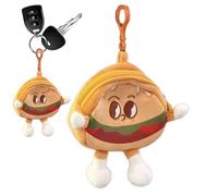 Wpsagek Jolie pochette pour pièces de monnaie, porte-monnaie en peluche - Sac de Rangement Hambourg Peluche Bourse,Petit porte-monnaie, sac pour écouteurs, portefeuille en peluche animé fait à la main