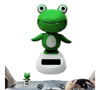 Wpsagek Jouets de Tableau de Bord de Voiture à énergie Solaire, Figurines solaires Amusantes pour Tableau de Bord de Voiture - Grenouille à énergie Solaire dansante Danseuse animée à tête de Pompon |