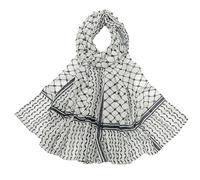 Wpsagek Keffieh palestinien, Palestine | Bandana Keffieh en mousseline de soie - arabe en mousseline de soie, foulard arabe imprimé pour femmes, enveloppement de tête, de cou et de