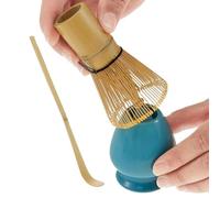 Wpsagek Kit Matcha, service à thé Matcha - Petit fouet à matcha | Fouet à matcha, cuillère et support de fouet à matcha, kit de matcha japonais pour la cérémonie du thé matcha