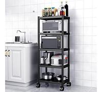 WPT Étagère de Cuisine à roulettes pour Micro-Ondes - Réglable - 5 Niveaux