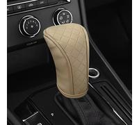 WpTrick Pommeau Levier Vitesse Capuchon Pour Mercedes Ben z EQC, RéSistante Housse De Levier De Vitesse, Anti DéRapant Housse Pommeau De Vitesse, RéSistant à L'Usure,C-Beige