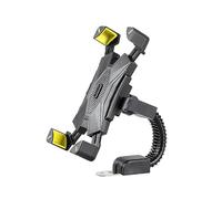 WpTrick Support TéLéPhone Moto pour Aprilia RSV4 1100 und RSV4 Factory 1100 2021-2022, Porte TéLéPhone Scooter éTanche, Support Mobile Anti-Vibration Guidon, 360° Rotation Ajustable,Black+Yellow-B