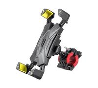 WpTrick Support TéLéPhone Moto pour Kawasaki Ninja 1000 SX 1000SX Ninja1000sx, Porte TéLéPhone Scooter éTanche, Support Mobile Anti-Vibration Guidon, 360° Rotation Ajustable,Black+Yellow-A