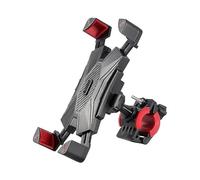 WpTrick Support TéLéPhone Moto pour Kawasaki Ninja ZX-14R bs4, Porte TéLéPhone Scooter éTanche, Support Mobile Anti-Vibration Guidon, 360° Rotation Ajustable,Black+Red-A
