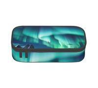 WPUTY Belle trousse à crayons imprimée aurores boréales du Nord - Grande capacité - Trousse à crayons - Trousse de maquillage pour bureau, voyage, école, Noir , Taille unique, Cartable