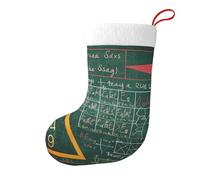 WPUTY Formulas Formes Théorie Math Leçon Mot Imprimé Bas de Noël Sacs à Goodie Décorations de Noël Bas Cadeaux pour Sapin de Noël Famille Vacances Fête Ornement