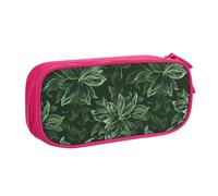 WPUTY Hunter Trousse à crayons de grande capacité avec motif floral vert imprimé double couche pour l'école, le bureau, les voyages, rose, Taille unique, Cartable