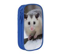 WPUTY Opossum in Snow Trousse à crayons de grande capacité noire double couche pour étudiants, enseignants, adultes, bleu, Taille unique, Cartable