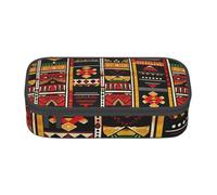 WPUTY Trousse à crayons avec motif ethnique africain - Grande capacité - Pour bureau, voyage, école, Noir , Taille unique, Cartable