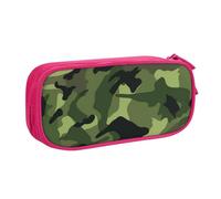 WPUTY Trousse à crayons de grande capacité avec imprimé camouflage vert double couche pour l'école, le bureau, les voyages, rose, Taille unique, Cartable