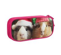 WPUTY Trousse à crayons de grande capacité avec imprimé de cochons d'Inde - Noir - Double couche - Trousse de maquillage pour l'école, le bureau, les voyages, rose, Taille unique, Cartable