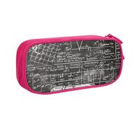 WPUTY Trousse à crayons de grande capacité avec imprimé mathématiques pour l'école, le bureau, les voyages - Noir - Double couche, rose, Taille unique, Cartable