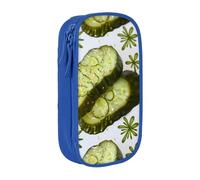 WPUTY Trousse à crayons de grande capacité avec imprimé sushi aneth cornichons noir double couche, trousse de maquillage et de maquillage pour étudiants, enseignants, adultes, bleu, Taille unique,
