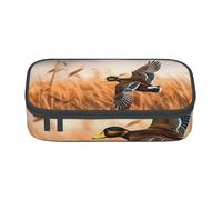 WPUTY Trousse à crayons de grande capacité avec motif de canard sauvage - Pour bureau, voyage, école, Noir , Taille unique, Cartable