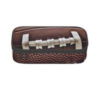 WPUTY Trousse à crayons imprimée avec lacets de football américain - Grande capacité - Trousse de papeterie - Trousse de maquillage pour bureau, voyage, école, Noir , Taille unique, Cartable