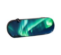 WPUTY Trousse à crayons rigide en cuir synthétique avec imprimé sur le thème de la plage tropicale - Étanche - Pour l'école, les voyages, les cosmétiques et les cadeaux, Northern Lights, Taille unique