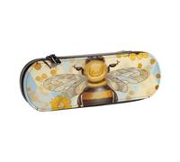 WPUTY Trousse à crayons rigide en cuir synthétique avec jolis motifs de carpes koï - Étanche - Pour l'école, les voyages, les cosmétiques et les cadeaux, Honey Bee., Taille unique, Cartable