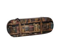 WPUTY Trousse à crayons rigide en cuir synthétique, motif guitare électrique magique, boîte à crayons étanche pour l'école, les voyages, les cosmétiques et les cadeaux, Bibliothèque, Taille unique