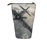 WPUTY Trousse à crayons télescopique avec imprimé cockpit d'avion pour cosmétiques, maquillage, bureau, Avion de la Seconde Guerre Mondiale, Taille unique, Cartable
