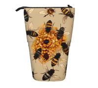 WPUTY Trousse à crayons télescopique avec motif crème glacée pour cosmétiques, maquillage, bureau, Honey Bees., Taille unique, Cartable