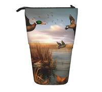 WPUTY Trousse à crayons télescopique avec motif de canards sauvages volants - Pour maquillage, bureau, Canards sauvages volants de chasse 6, Taille unique, Cartable