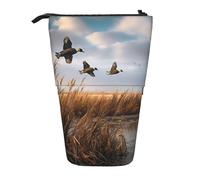 WPUTY Trousse à crayons télescopique avec motif de canards sauvages volants - Pour maquillage, bureau, Canard sauvage volant de chasse, Taille unique, Cartable