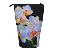 WPUTY Trousse à crayons télescopique avec motif drapeau pirate pour maquillage, bureau, Imprimé orchidées, Taille unique, Cartable
