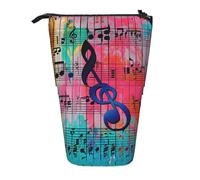 WPUTY Trousse à crayons télescopique avec motif drapeau pirate pour maquillage, bureau, Notes de musique., Taille unique, Cartable