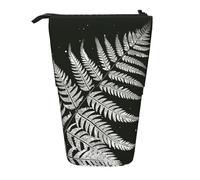 WPUTY Trousse à crayons télescopique avec motif drapeau pirate pour maquillage, bureau, Silhouette de feuille de fougère naturelle, Taille unique, Cartable