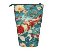 WPUTY Trousse à crayons télescopique imprimée Monkey Art sur pied pour cosmétiques, maquillage, bureau, Jolis poissons koï japonais, Taille unique, Cartable