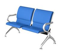 WPWSDWMX Banc d'accueil D'aéroport, Chaise Visiteur 2 Places Accoudoir, Mobilier de Bureau pour Clinique, Hôpital, Salon de Coiffure, Banque(Blue)