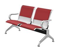 WPWSDWMX Banc de Salle D'attente 2 Places, Mobilier de Hall avec Dossiers et Accoudoirs, Fauteuils d'accueil pour Salon, Barbier, Aéroport, Banque, Hall(Red)