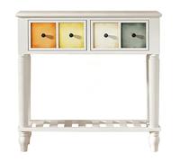 WPWSDWMX Console en Bois Massif avec Tiroirs et Séparateurs, Table D'entrée Décorative Style Ferme Moderne, pour Couloir, Hall D'entrée et Bureaux.(80.5cm/31.7in)