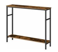 WPWSDWMX Console Étroite, Table D'appoint Fine a 2 Niveaux avec Étagère Réglable, Idéale pour L'entrée, Le Couloir, Le Salon ou Le Hall D'entrée(120 * 20cm)
