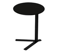 WPWSDWMX Table D'appoint Ronde en Forme de C, Table de Bar de 48 cm avec Base Métallique en V, Tables-Plateaux pour Canapé, Salon(Black,69cm/27.1in)